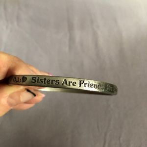 Sisters pewter bracelet
